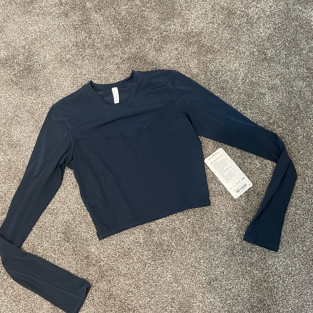 BNWT Lululemon adore your core long sleeve nocturnal teal size 6